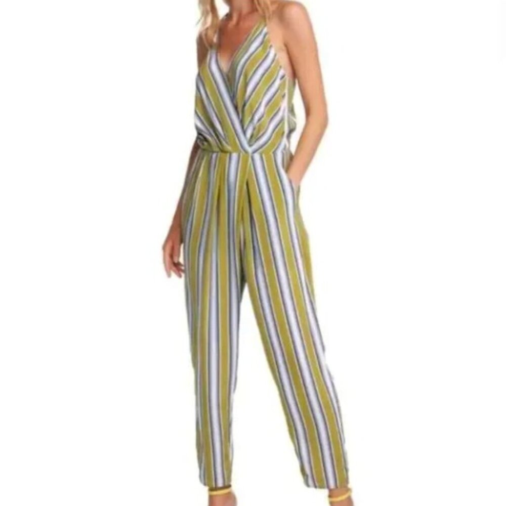 Astr Multicolored Striped Full Length Jumpsuit M